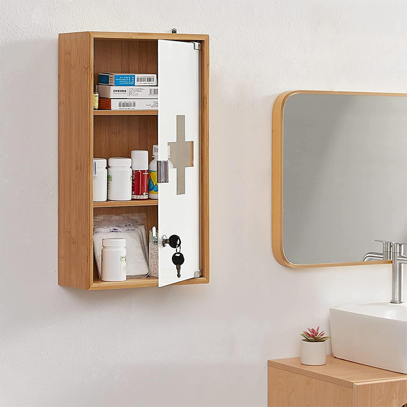 Armoire à pharmacie de toilette armoire à pharmacie en aluminium avec rangement
