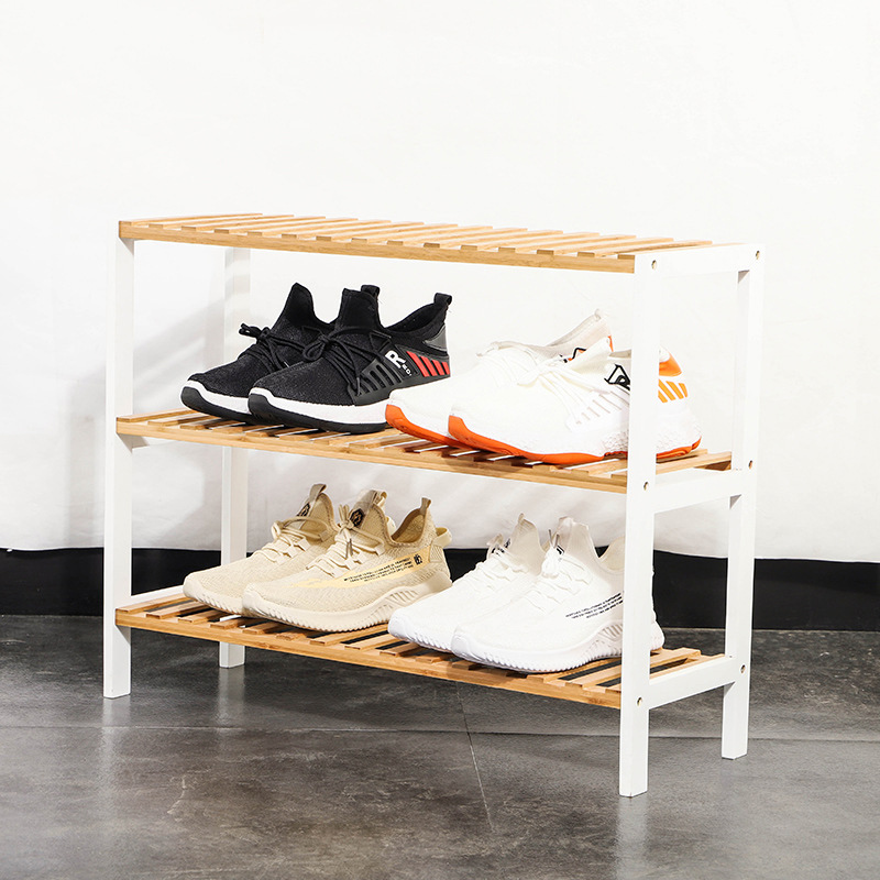 Organisateur de chaussures à 3 niveaux respectueux de l'environnement pour usage domestique